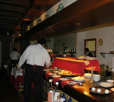The Don Quijote Restaurante servers' station