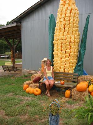 me with big ear of corn