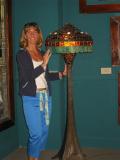 me with a real Tiffany Glass Lamp