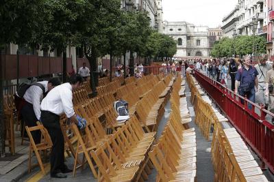 Putting out chairs for the nights processions   0873.jpg