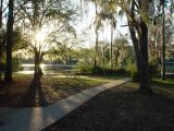 VIEW OF THE RIVER FROM OUR RV AT SUNSET