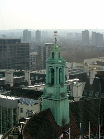 Copper? church steeple from the Eye