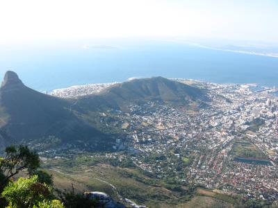 View of Cape Town from the top of the Table Mountain cable car