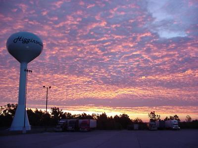 Sunrise near Higginsville, Missouri, 9/12/02