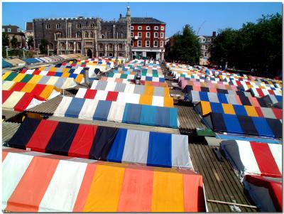 The Colorful Roofs of  Norwich  Market