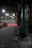 Downtown Pinckney on a winter night