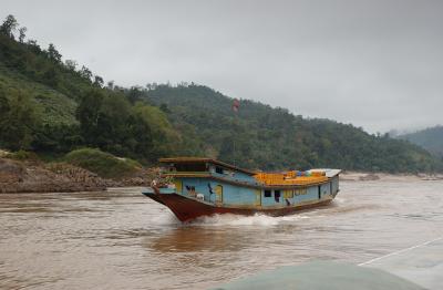 North bound cargo ship