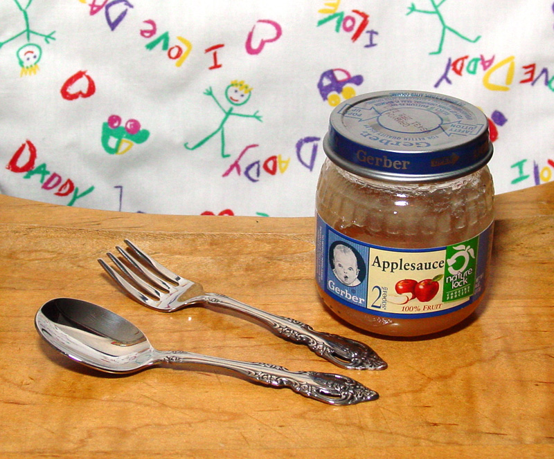 <B>How bout some pork chops to go with that applesauce dad?</B><BR><Font Size=1> - by Johnny B.