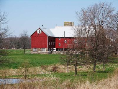 The view of the barn
