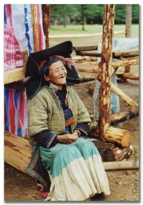 Old Naxi Woman Happy