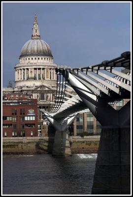 St Pauls Cathedral and Millennium Bridge