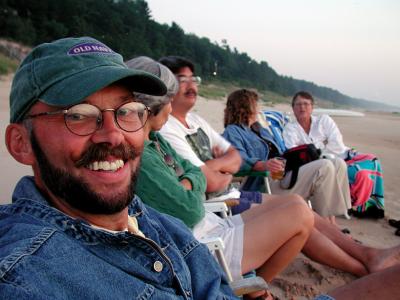 Self-Portrait - Tom & friends at the beach