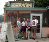 Group photo in front of the Cottage Garden Cafe, Pentwater, Michigan