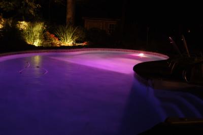 The pool and changing colors - purple