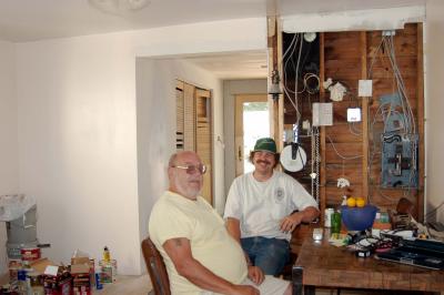 Bill and Rob in Bob's kitchen