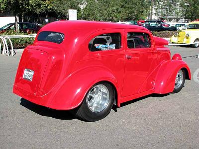 Ford Anglia w/ Blown Chevy 454 - Taken at the monthly Wed. Nite Pomona Twilight Cruise