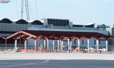 2003 - Cruise ship baggage shed construction east of Concourse H aviation stock photo #2968