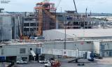 2003 - American Airlines new terminal construction at Miami International Airport, Concourse C westward stock photo #2873