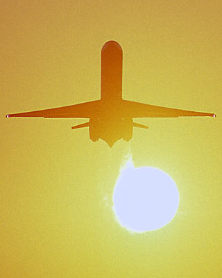DC9/MD80 takeoff sunset aviation stock photo #SS0106p