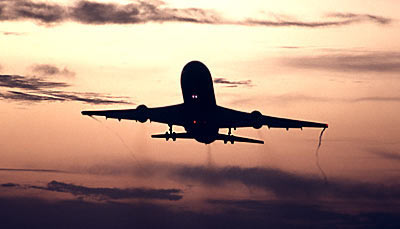 L1011 takeoff sunset aviation stock photo #SS8404