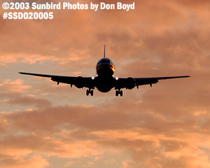 American Airlines B737-823 sunset aviation stock photo #SSD020005