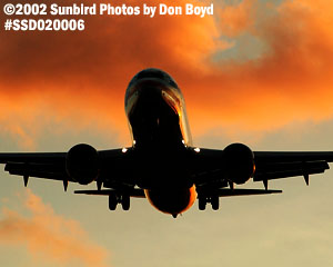 American Airlines B737-823 sunset stock photo #SSD020006