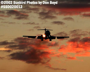 B727-200 aviation sunset stock photo #SSD020012