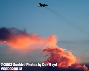 Sol Air B727-224 N296SC Carolina airliner aviation sunset stock photo #SSD020018