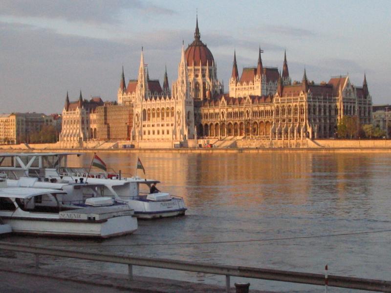 the beautiful Parliament from across the Danube