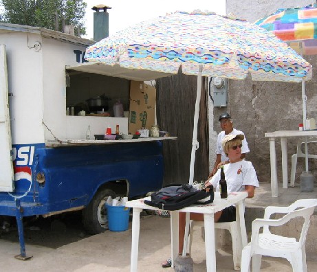 Great Shrimp Tacos here in Mulege