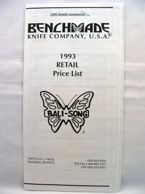 1993 Retail Price List