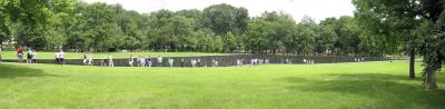 Vietnam Vets Memorial Wall - panorama