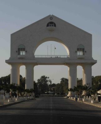 Arch 22(erected to celebrate coup of 22 July 1994)