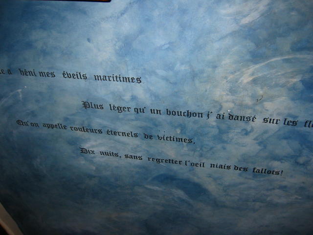 The writing on the wall... inside the Rimbaud museum