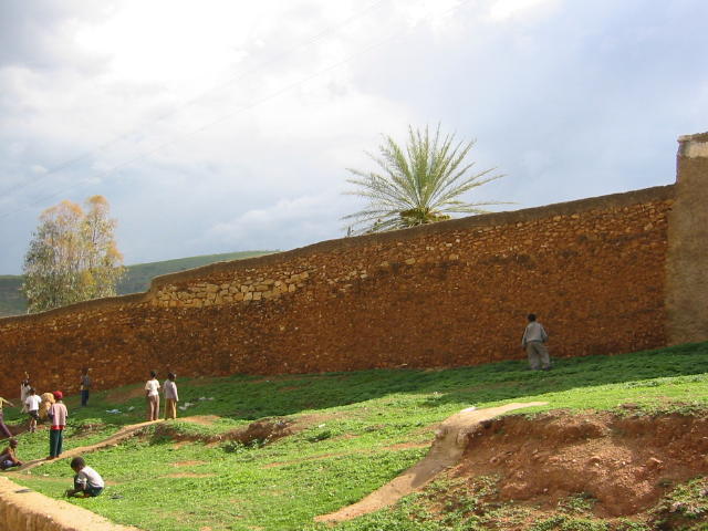 Walking near the wall of Harar