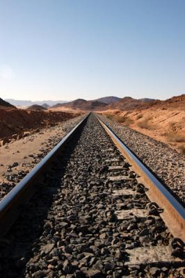Railroad through Wadi Rum