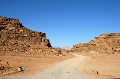 Dirt road in Wadi Rum
