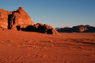Wadi Rum's colors get very intense as the sun sets