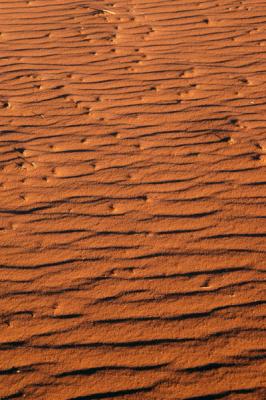 Wind-blown sand patterns, Wadi Rum