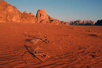 Wadi Rum at sunset