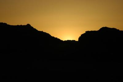 After sunset, Wadi Rum