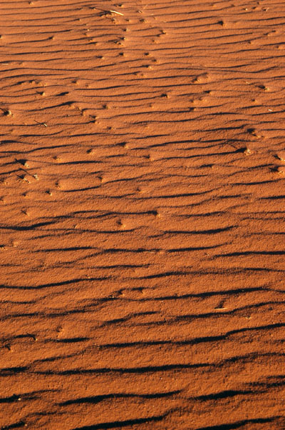 Wind-blown sand patterns, Wadi Rum