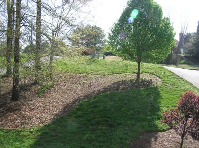 left of driveway