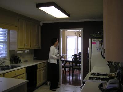 kitchen view from breakfast area