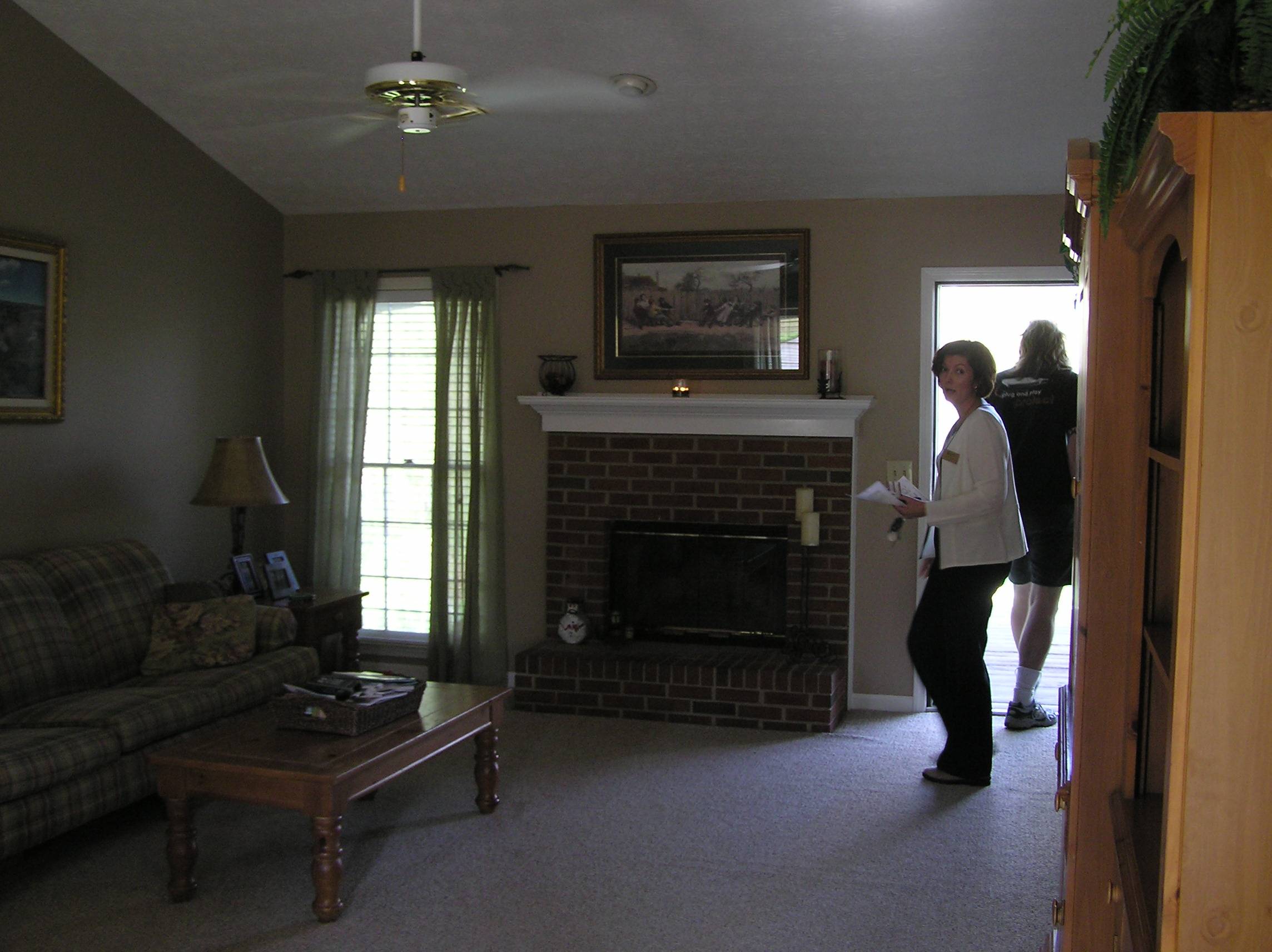 straight view from front door