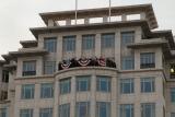 Lawyers Watching Parade from Nearby Office Bldg.