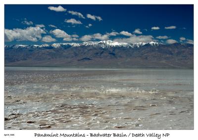 Panamint Mountains at Badwater Basin