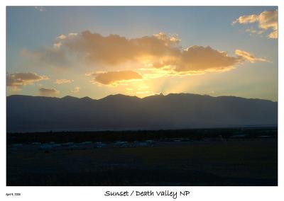 Sunset from the hill behind our campsite