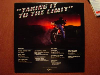 Taking it to the Limit (back cover)