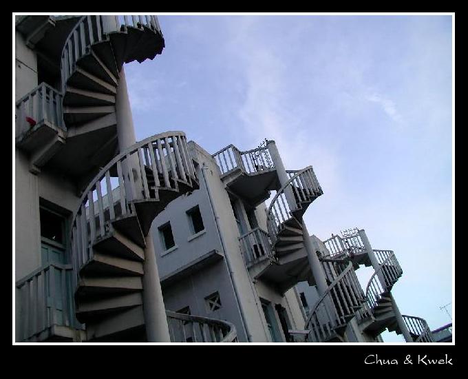 Spiral staircase at Bugis